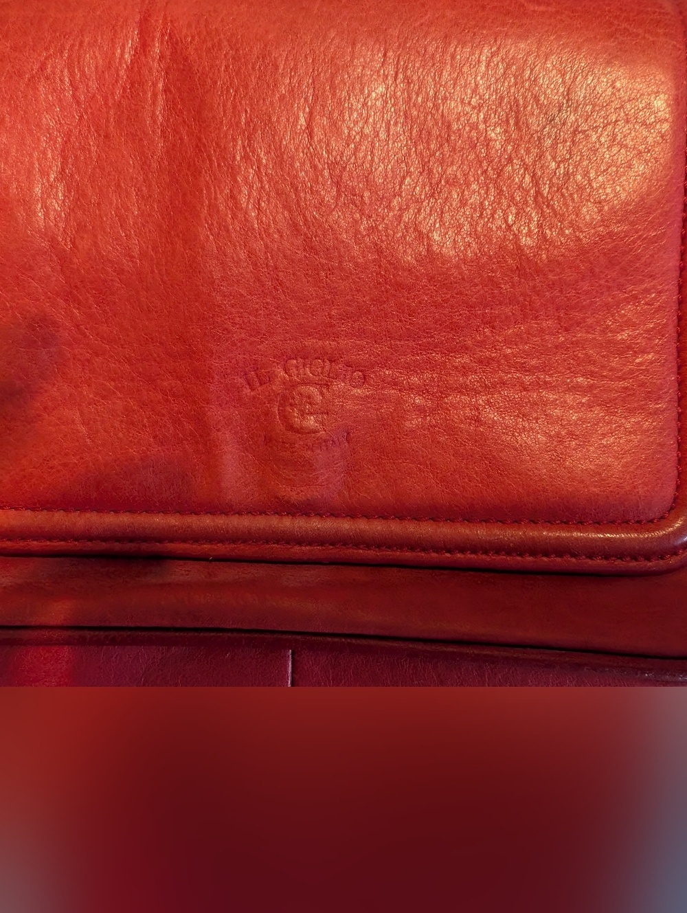 Il Giglio Red Leather Crossbody Bag